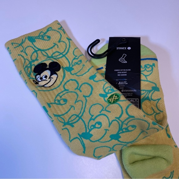 NWT Stance Casual Disney Embroidered Mickey Mouse Socks Dillon Froelich Medium - Picture 4 of 8